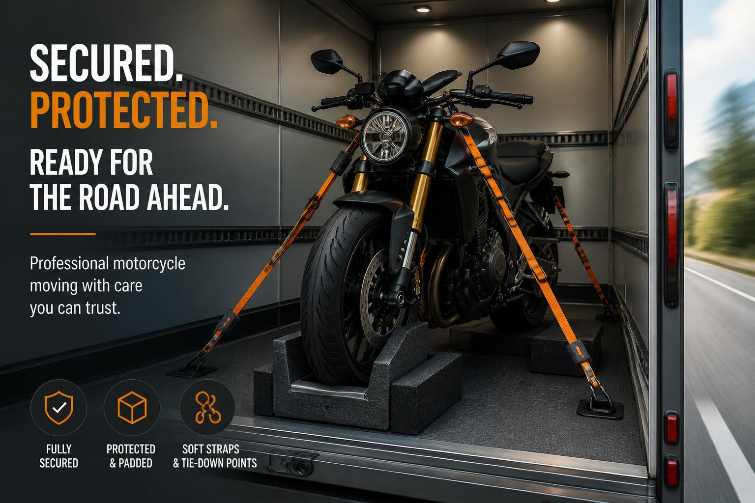Remorque, fourgon ou transporteur : moto en sécurité